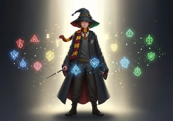 Person confidently embracing their unique magical identity.