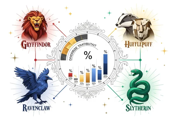 ホグワーツの主要な特性の視覚的表現