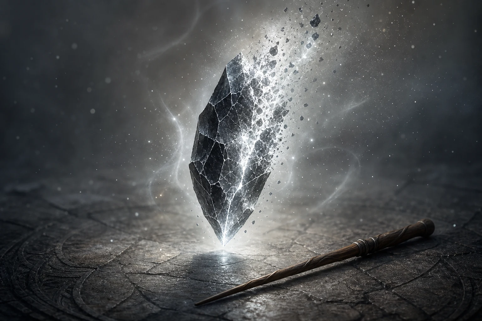 Silver light and broken soul shard